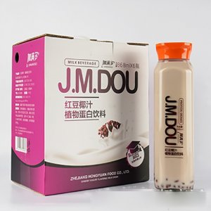 加满多红豆椰汁植物蛋白饮料868mlx6瓶OEM代加工