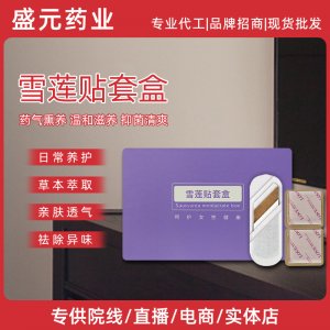 女性私密雪莲贴护垫套盒美容院拓客私护套盒女性护垫套盒厂家