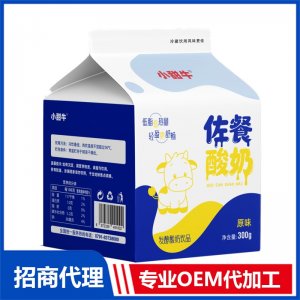 假屋顶盒系列300克佐餐酸奶OEM代加工 酸奶贴牌定制源头工厂