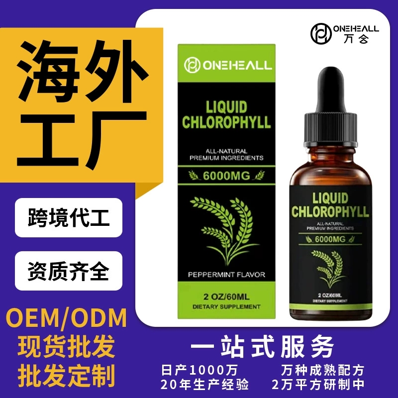 AMAZON热销 chlorophyll liquid 叶绿素浓缩液滴剂 跨境OEM
