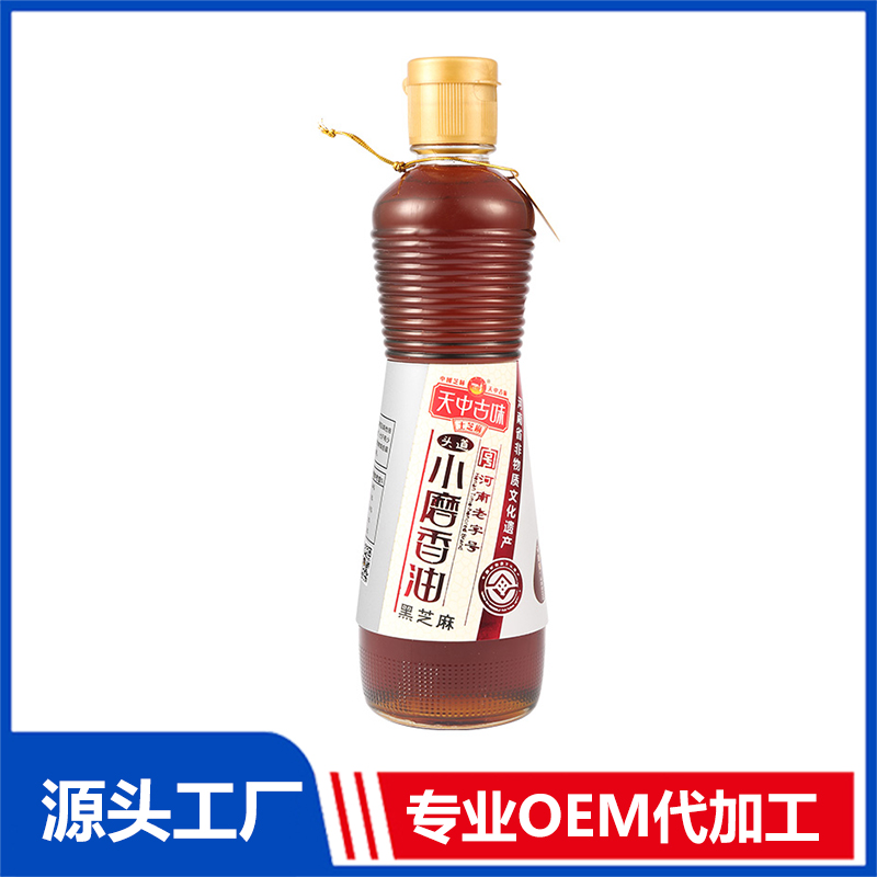 385ml小磨黑芝麻油现货批发一件代发 小磨香油芝麻油调和油支持定制OEM代工